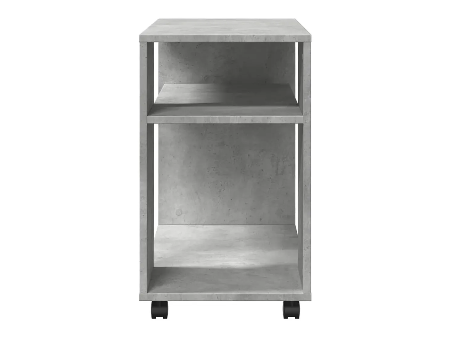 Mesa de apoio com rodas derivados de madeira cinzento cimento