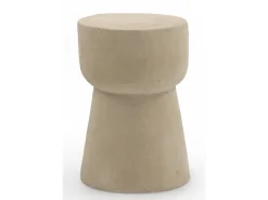 Mesa de apoio de cimento de poliresina cor de areia