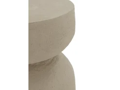 Mesa de apoio de cimento de poliresina cor de areia