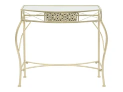 Mesa de apoio de estilo francês metal 82x39x76 cm dourado