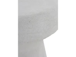 Mesa de apoio de poliresina cor de cimento branco