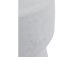 Mesa de apoio em cimento branco poliresina cor de areia