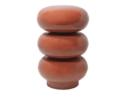 Mesa de apoio em metal de cor terracota - SANIYA