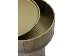 Mesa de apoio em metal dourado