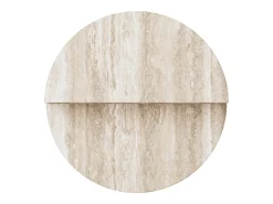 Mesa de apoio em travertino – bege – Swan Tall