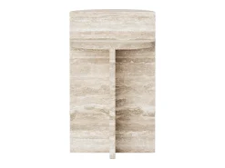 Mesa de apoio em travertino – bege – Swan Tall