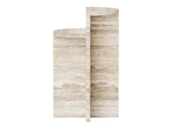 Mesa de apoio em travertino – bege – Swan Tall