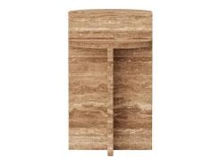 Mesa de apoio em travertino – nogueira – Swan Tall