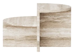 Mesa de apoio em travertino – bege – Swan Low