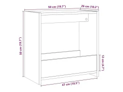 Mesa de apoio madeira velha 50x26x50 cm madeira trabalhada