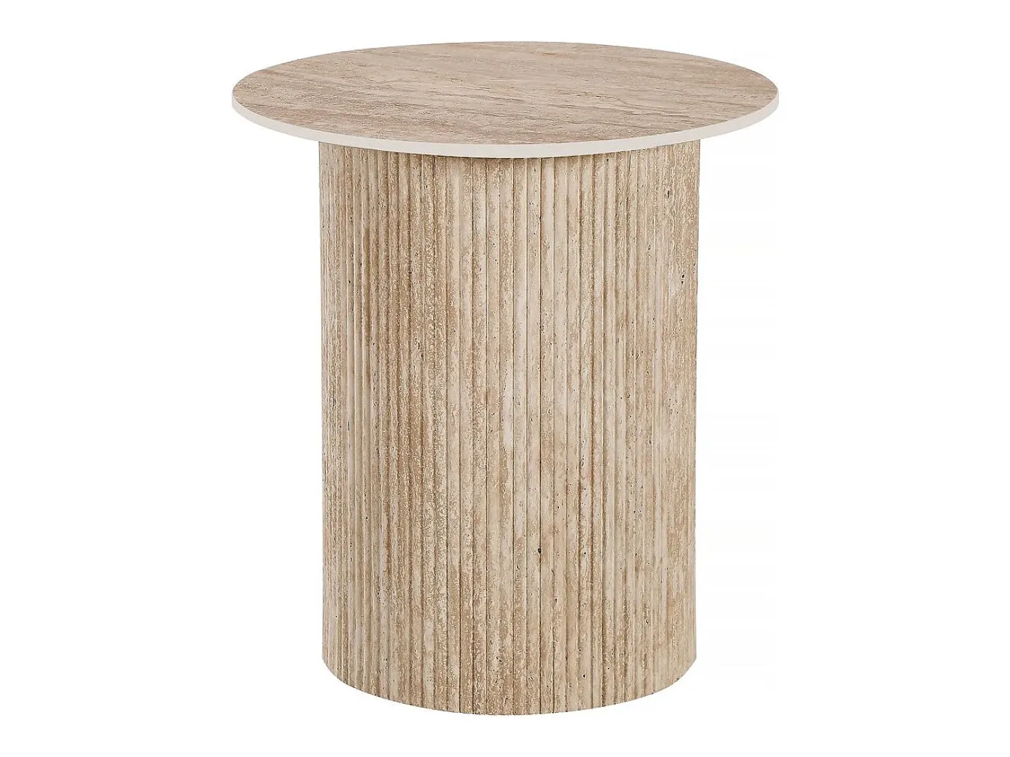 Mesa de apoio, mesa de apoio, mesa de cabeceira em cerâmica "Eclat" - 50 x 50 cm - Castanho