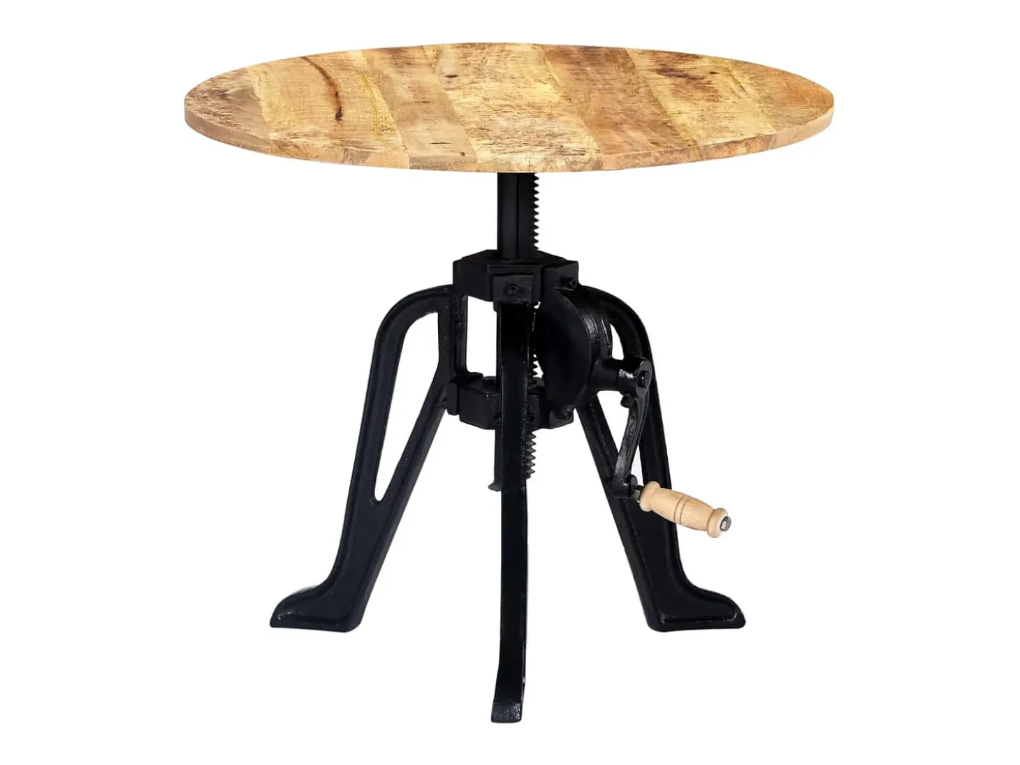 Mesa de apoio 60x(46-63) cm mangueira maciça e ferro fundido