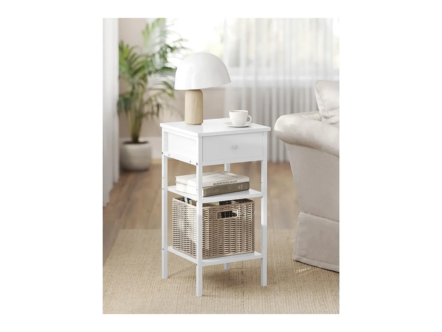 Mesa de Apoio 35x35x70 cm branco