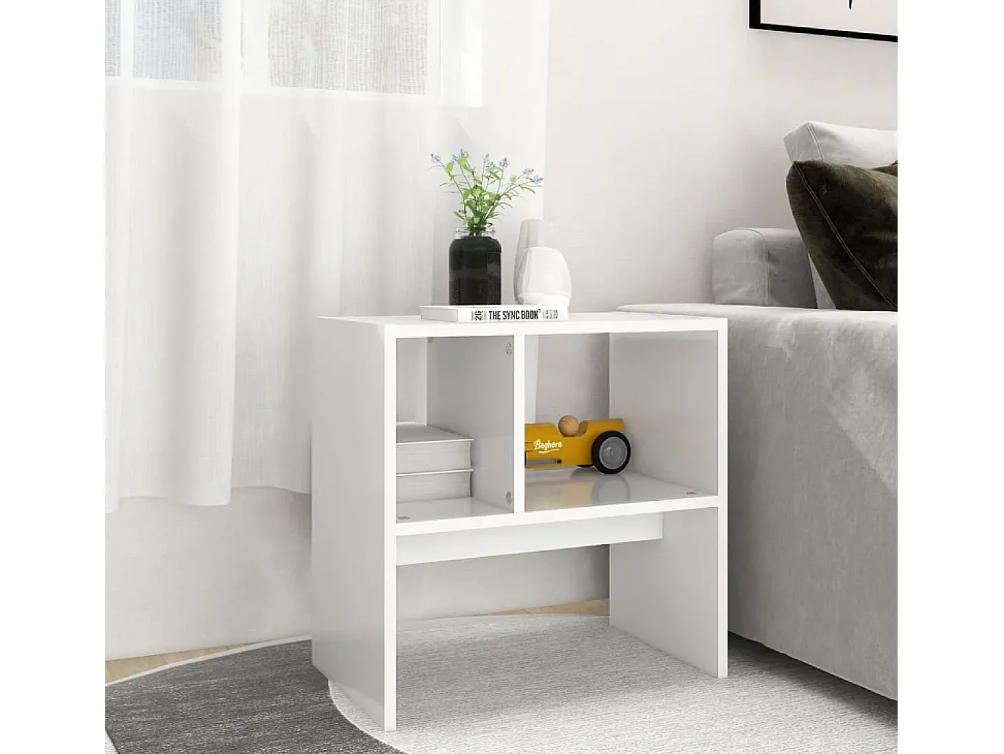 Mesa de apoio 50x30x50 cm contraplacado branco