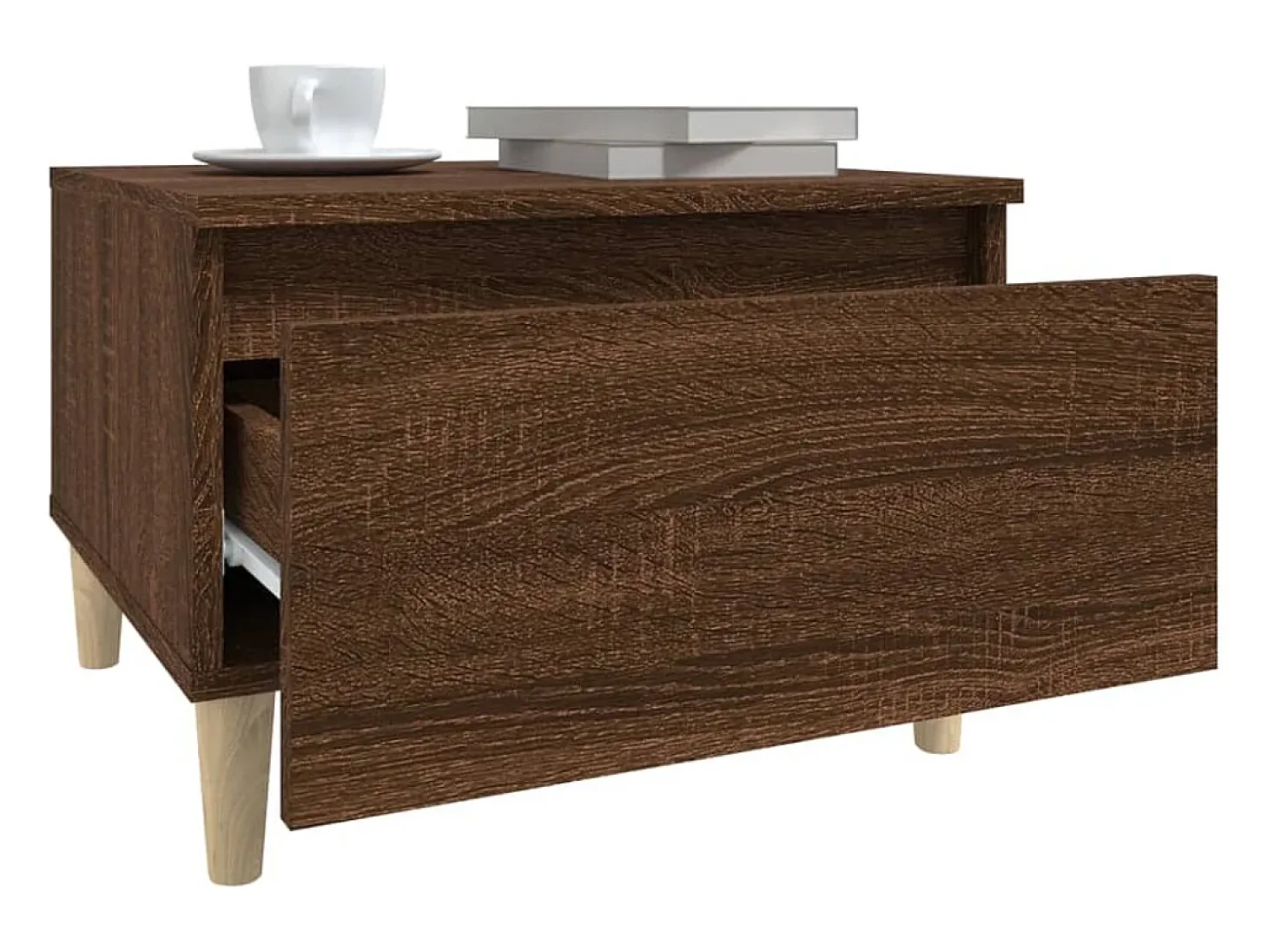 Mesa de apoio 50x46x35 cm derivados madeira carvalho castanho