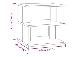 Mesa de apoio 40x40x40 cm derivados madeira cinzento sonoma