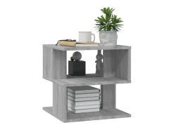 Mesa de apoio 40x40x40 cm derivados madeira cinzento sonoma