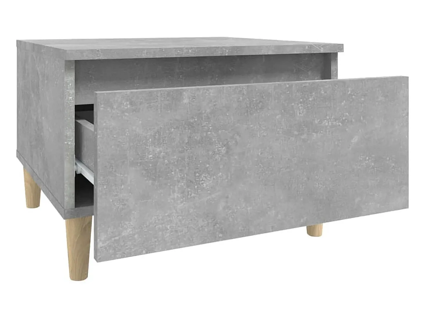 Mesa de apoio 50x46x35 cm derivados de madeira cinzento-cimento