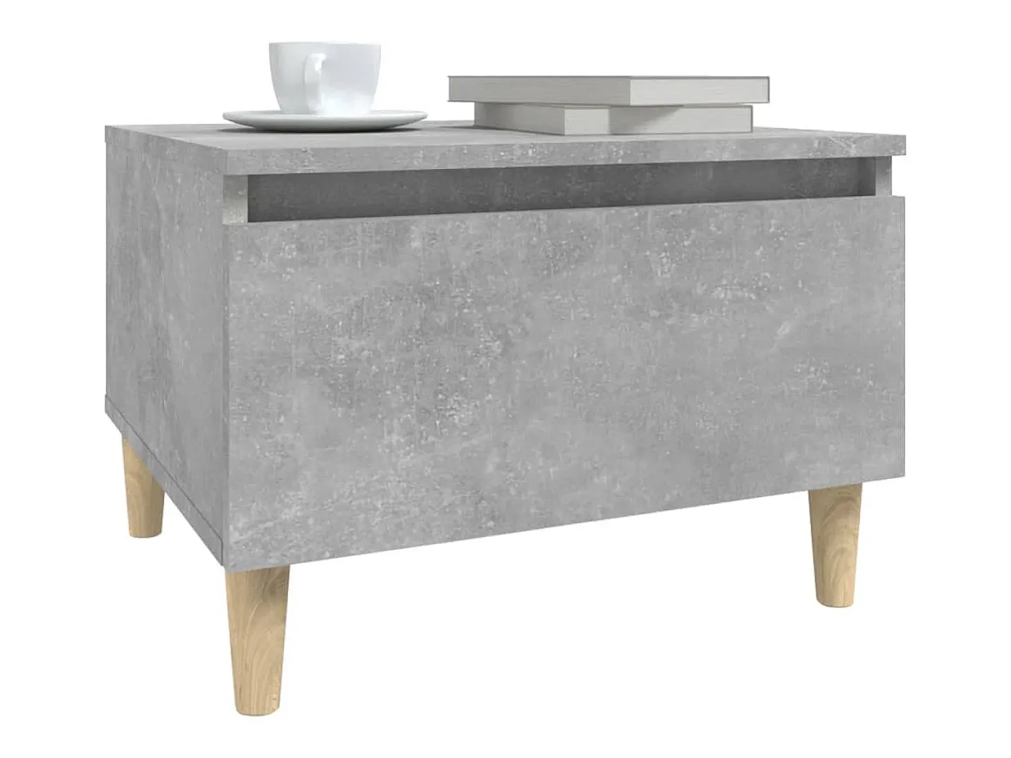Mesa de apoio 50x46x35 cm derivados de madeira cinzento-cimento