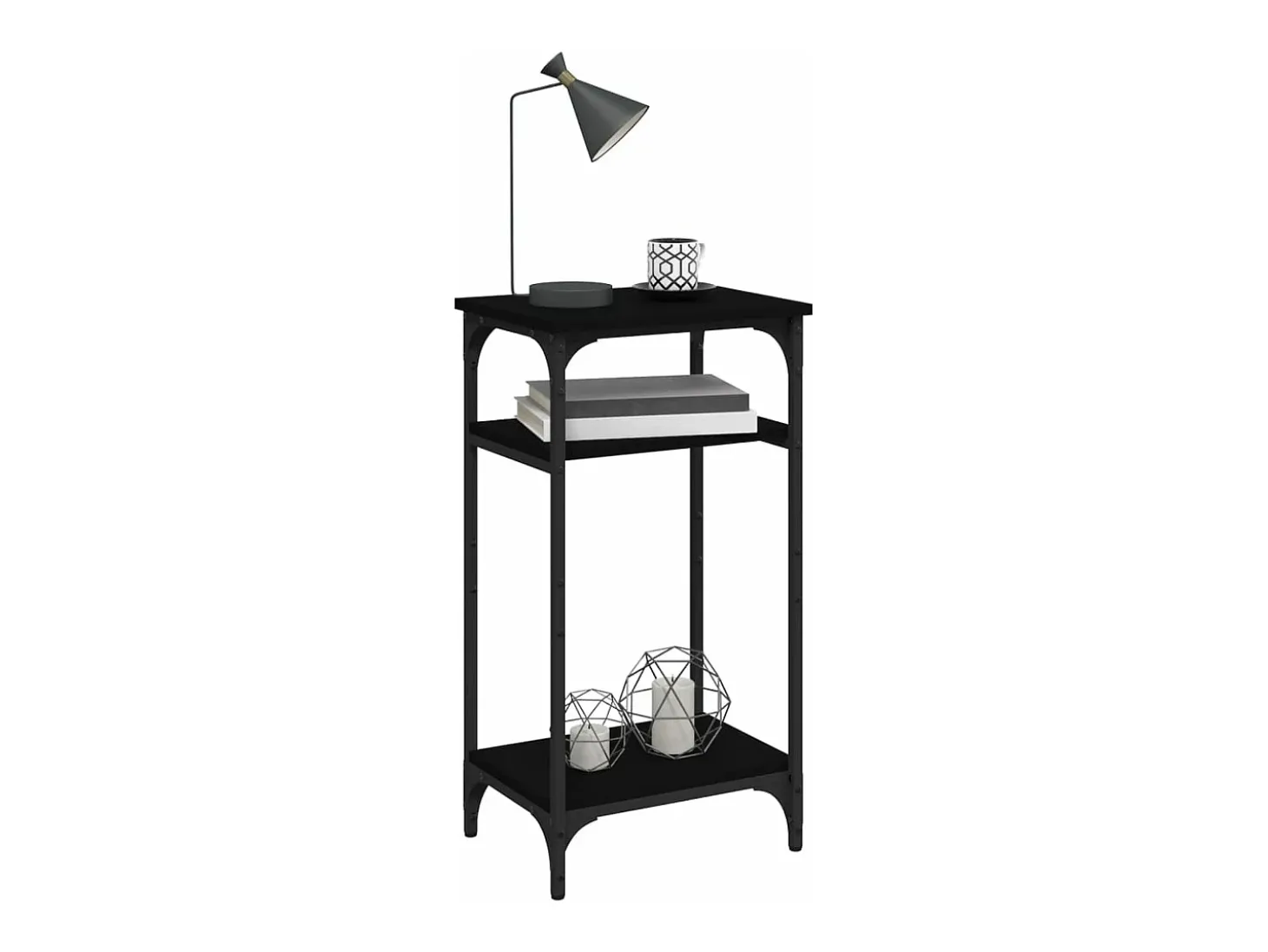 Mesa de apoio 40x30x75 cm derivados de madeira preto