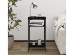 Mesa de apoio 40x30x75 cm derivados de madeira preto PT198824