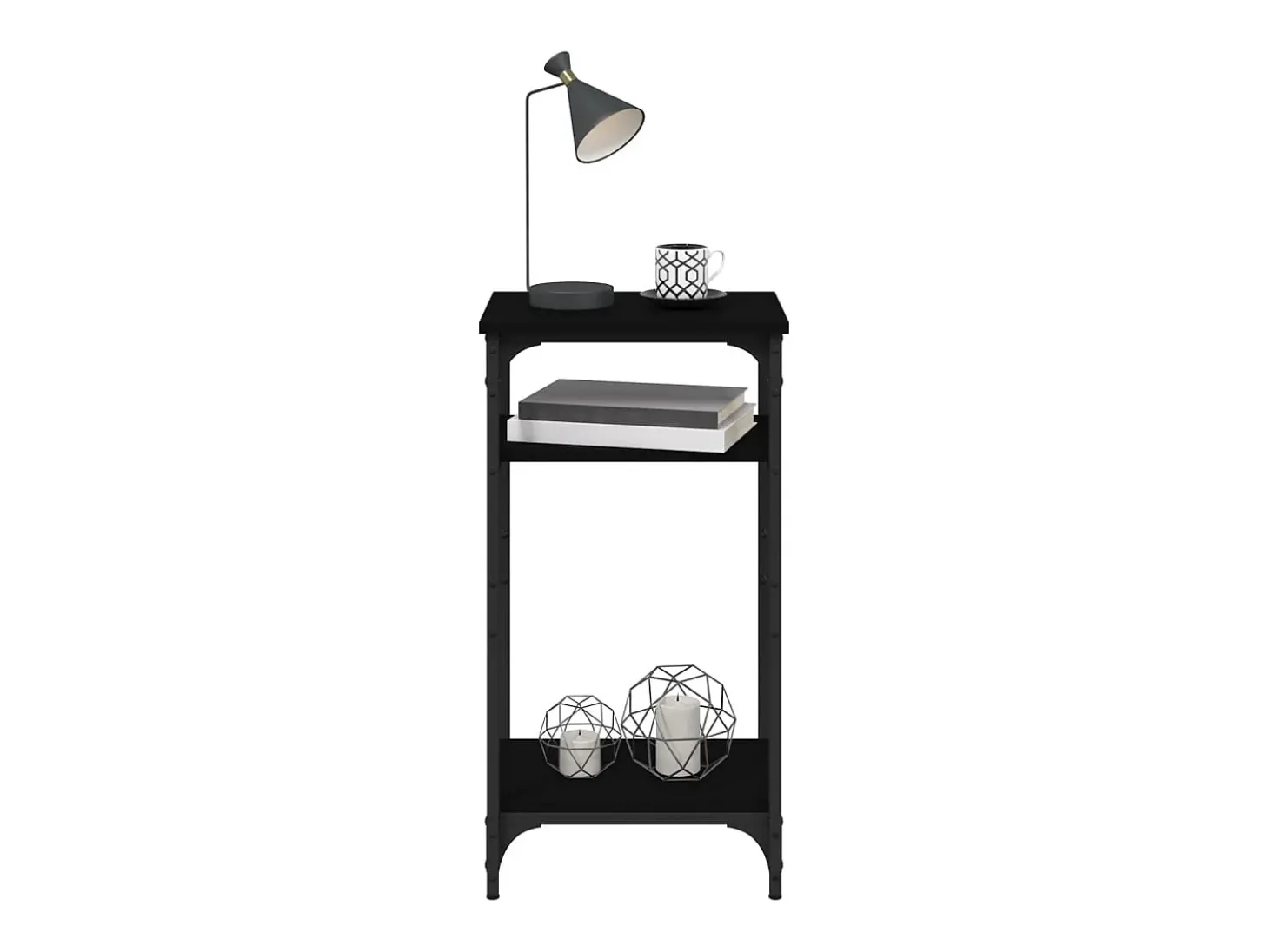 Mesa de apoio 40x30x75 cm derivados de madeira preto PT198824