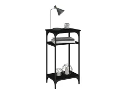 Mesa de apoio 40x30x75 cm derivados de madeira preto PT198824