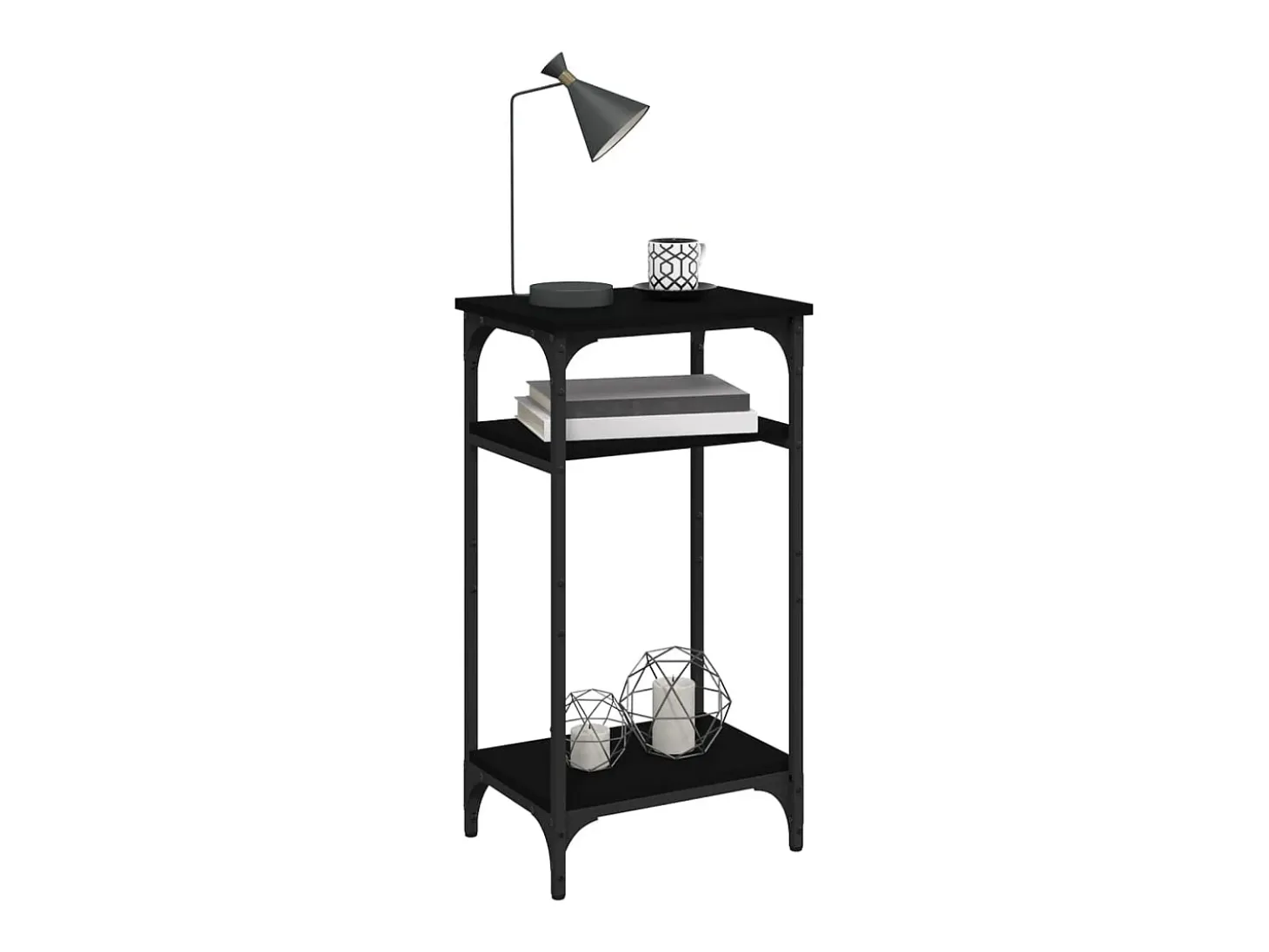 Mesa de apoio 40x30x75 cm derivados de madeira preto PT198824