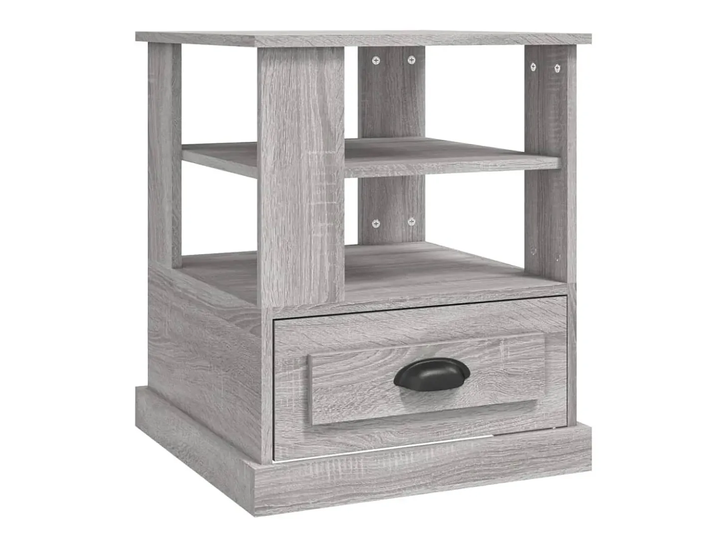 Mesa de apoio 50x50x60 cm derivados de madeira cinzento sonoma