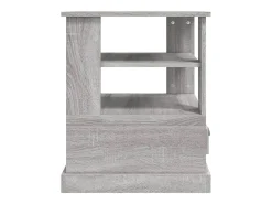 Mesa de apoio 50x50x60 cm derivados de madeira cinzento sonoma