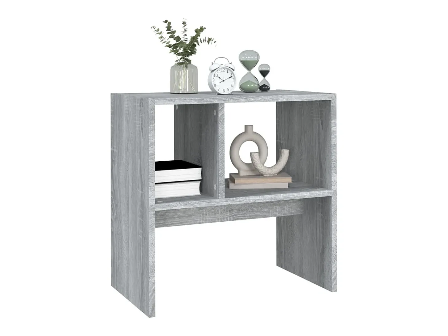 Mesa de apoio 50x30x50 cm derivados de madeira cinzento sonoma