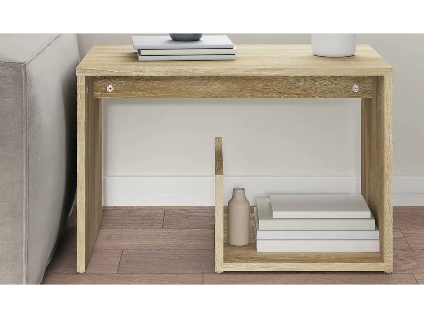 Mesa de apoio 59x36x38 cm derivados de madeira carvalho sonoma