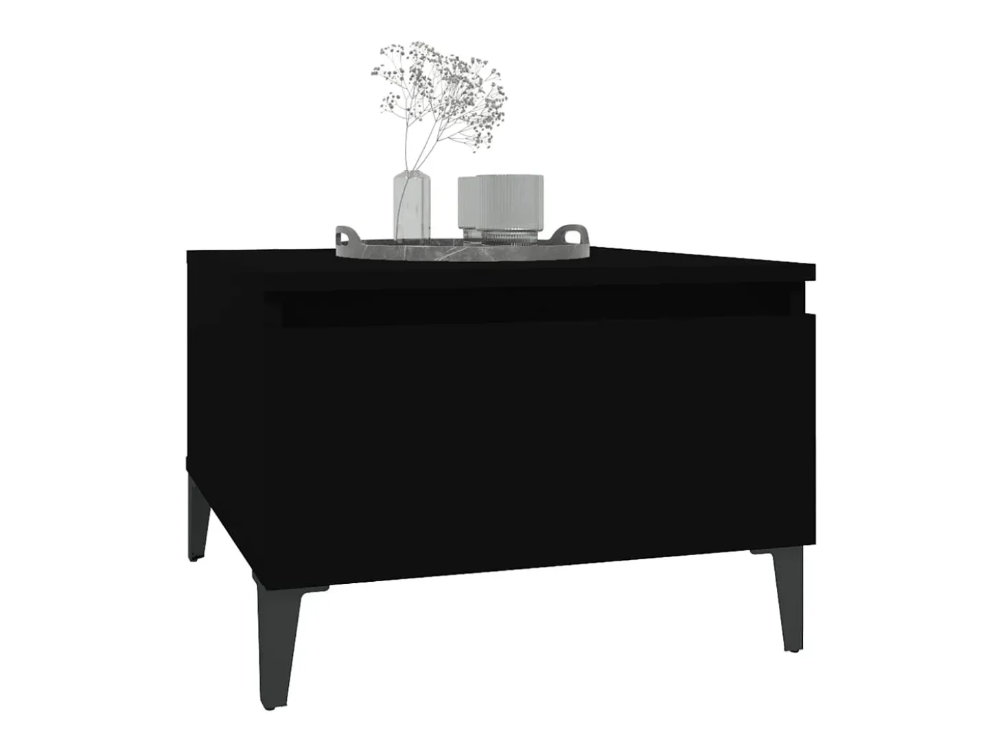 Mesa de apoio 50x46x35 cm derivados de madeira preto