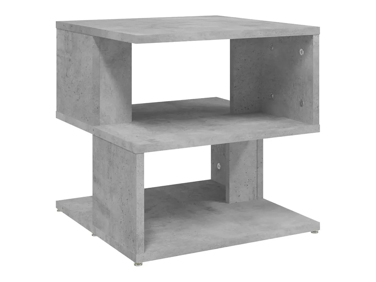 Mesa de apoio 40x40x40 cm derivados de madeira cinzento cimento