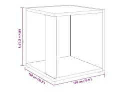 Mesa de apoio 33x33x34,5 cm derivados de madeira preto