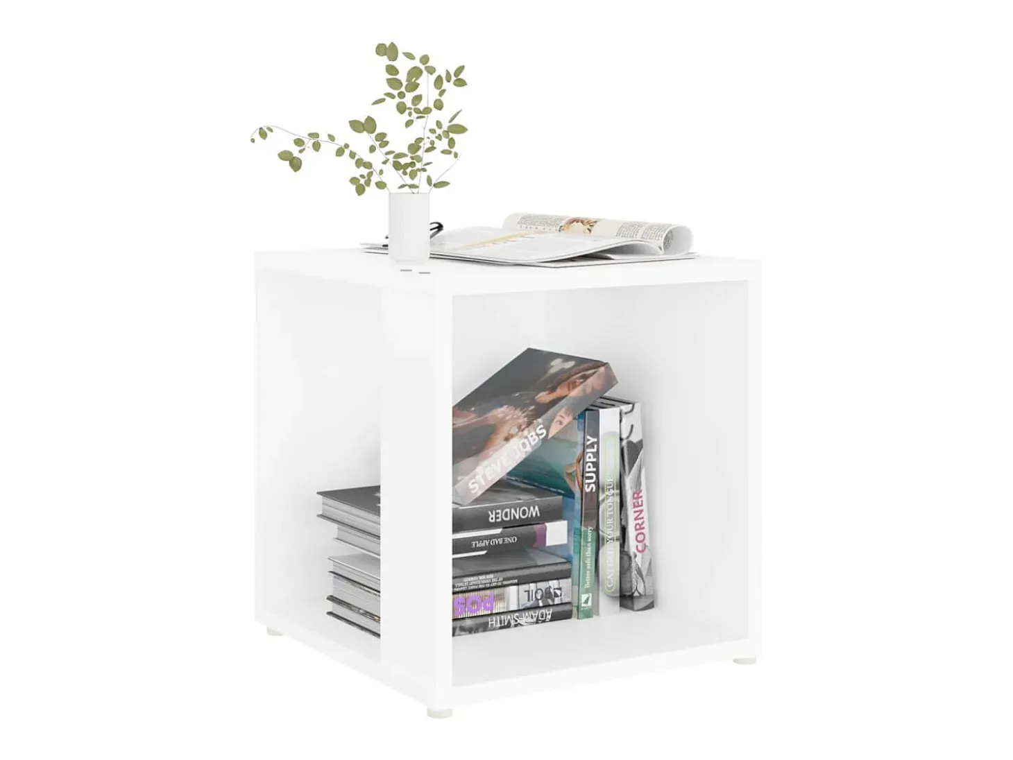 Mesa de apoio 33x33x34,5 cm derivados de madeira branco PT219549