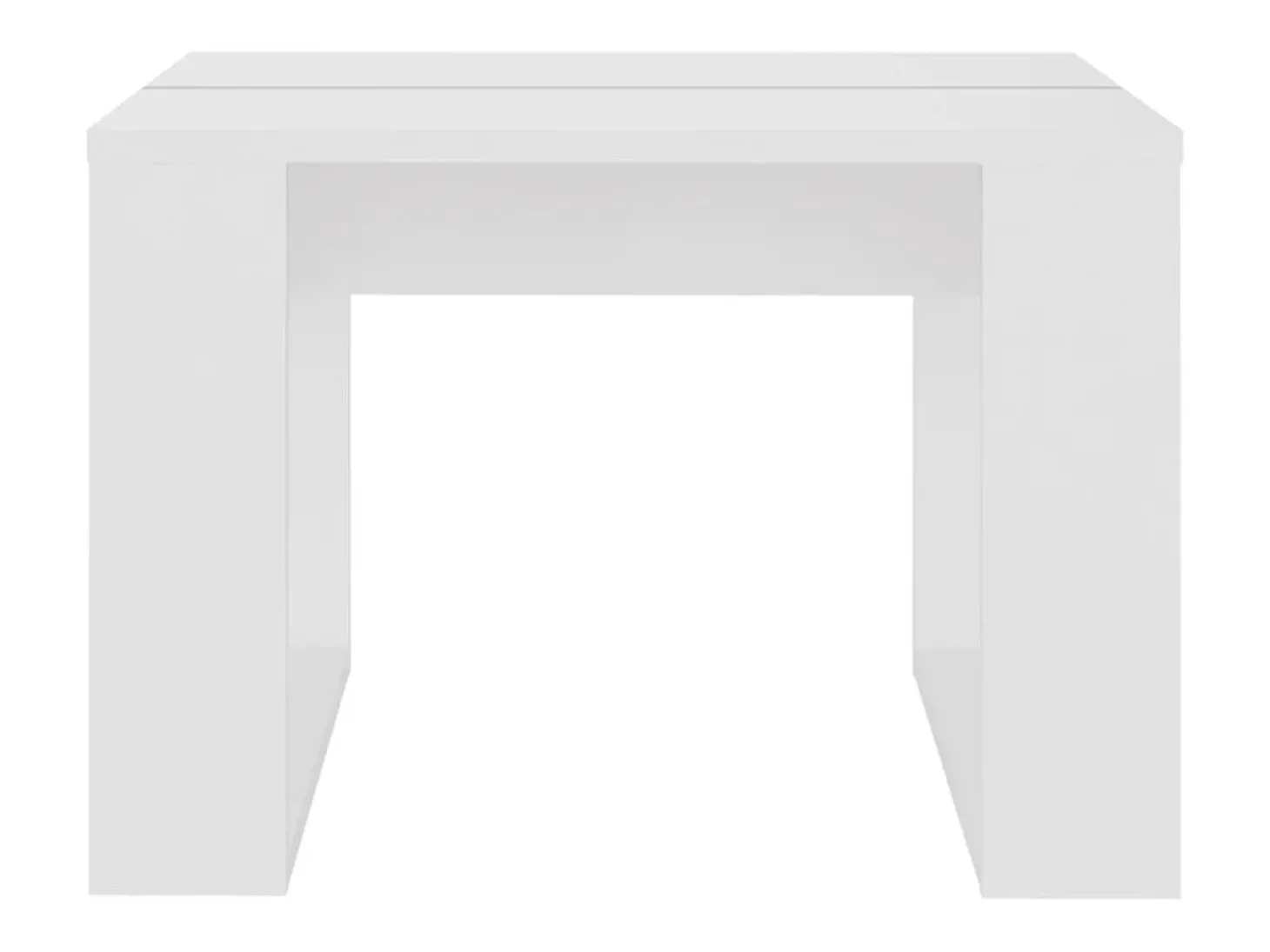 Mesa de apoio 50x50x35 cm derivados de madeira branco