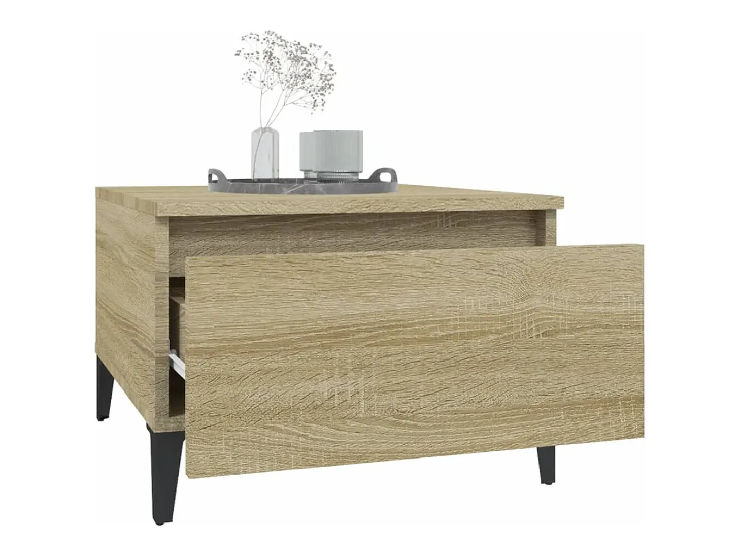 Mesa de apoio 50x46x35 cm derivados de madeira carvalho sonoma