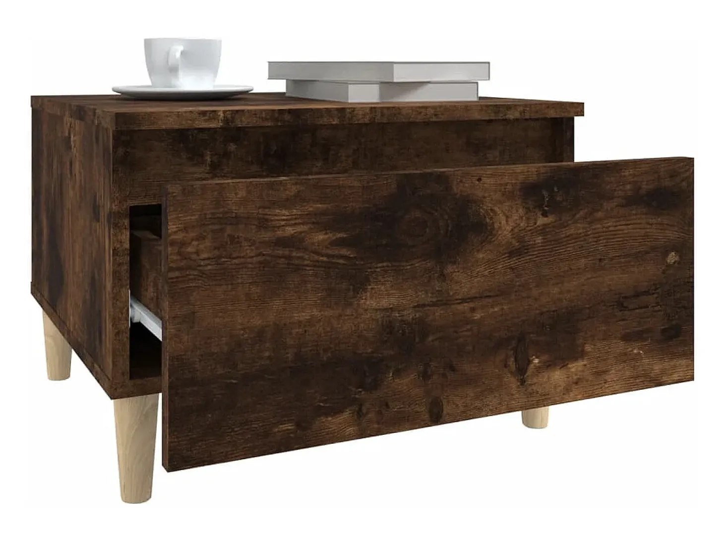 Mesa de apoio 50x46x35 cm derivados de madeira carvalho fumado