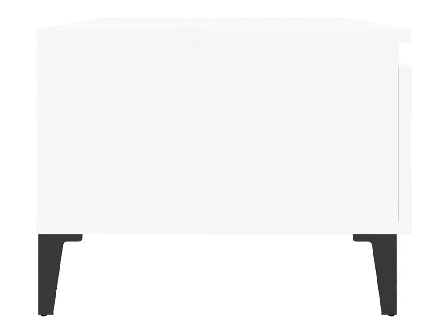 Mesa de apoio 50x46x35 cm derivados de madeira branco brilhante