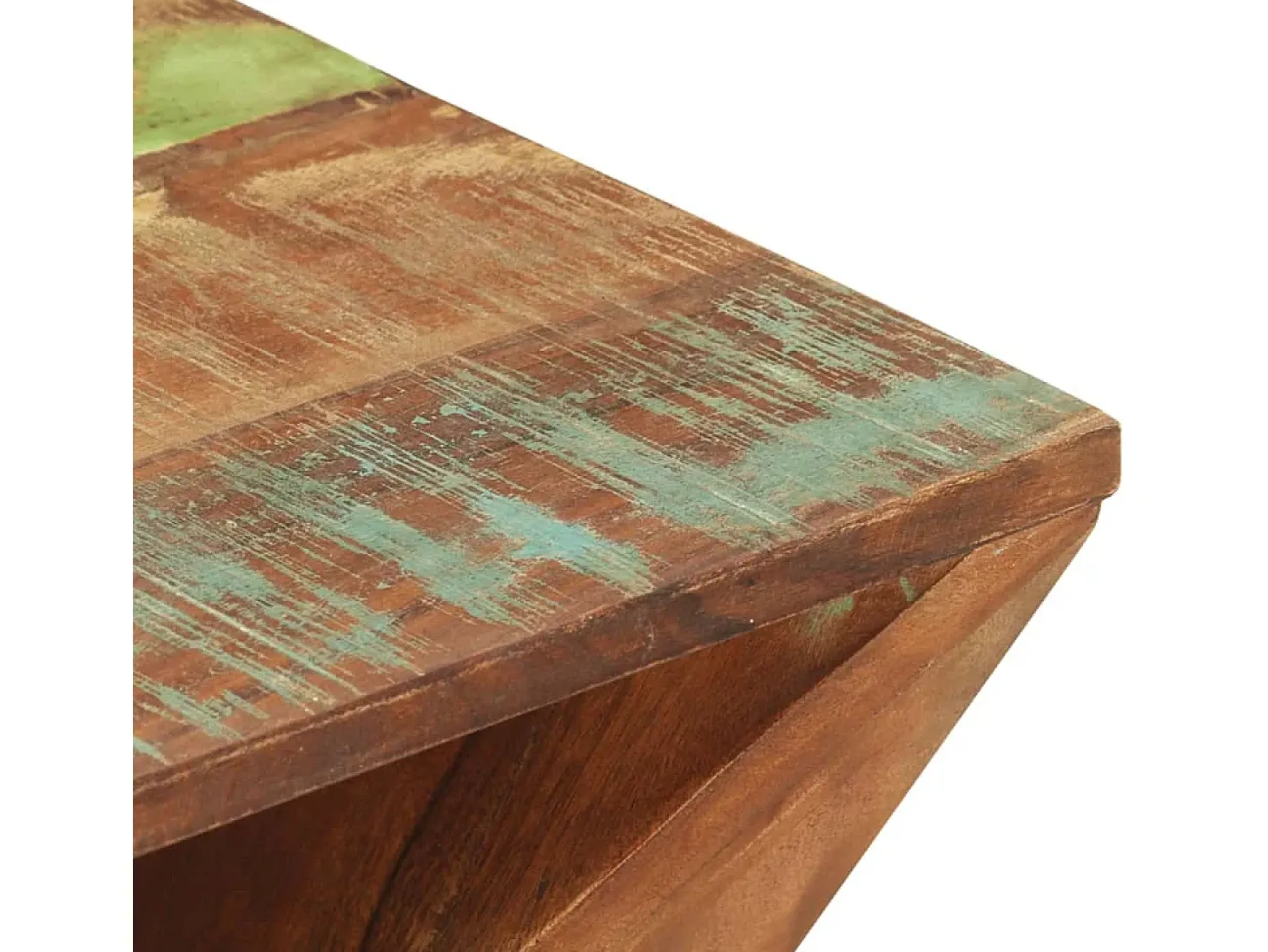 Mesa de apoio 35x35x55 cm madeira recuperada maciça
