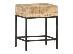 Mesa de apoio 40x30x50 cm madeira de mangueira áspera maciça
