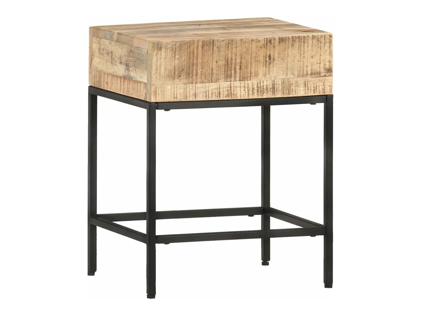 Mesa de apoio 40x30x50 cm madeira de mangueira áspera maciça