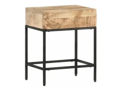 Mesa de apoio 40x30x50 cm madeira de mangueira áspera maciça