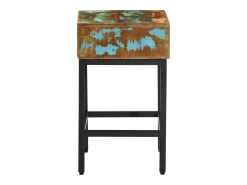 Mesa de apoio 40x30x51 cm madeira recuperada maciça