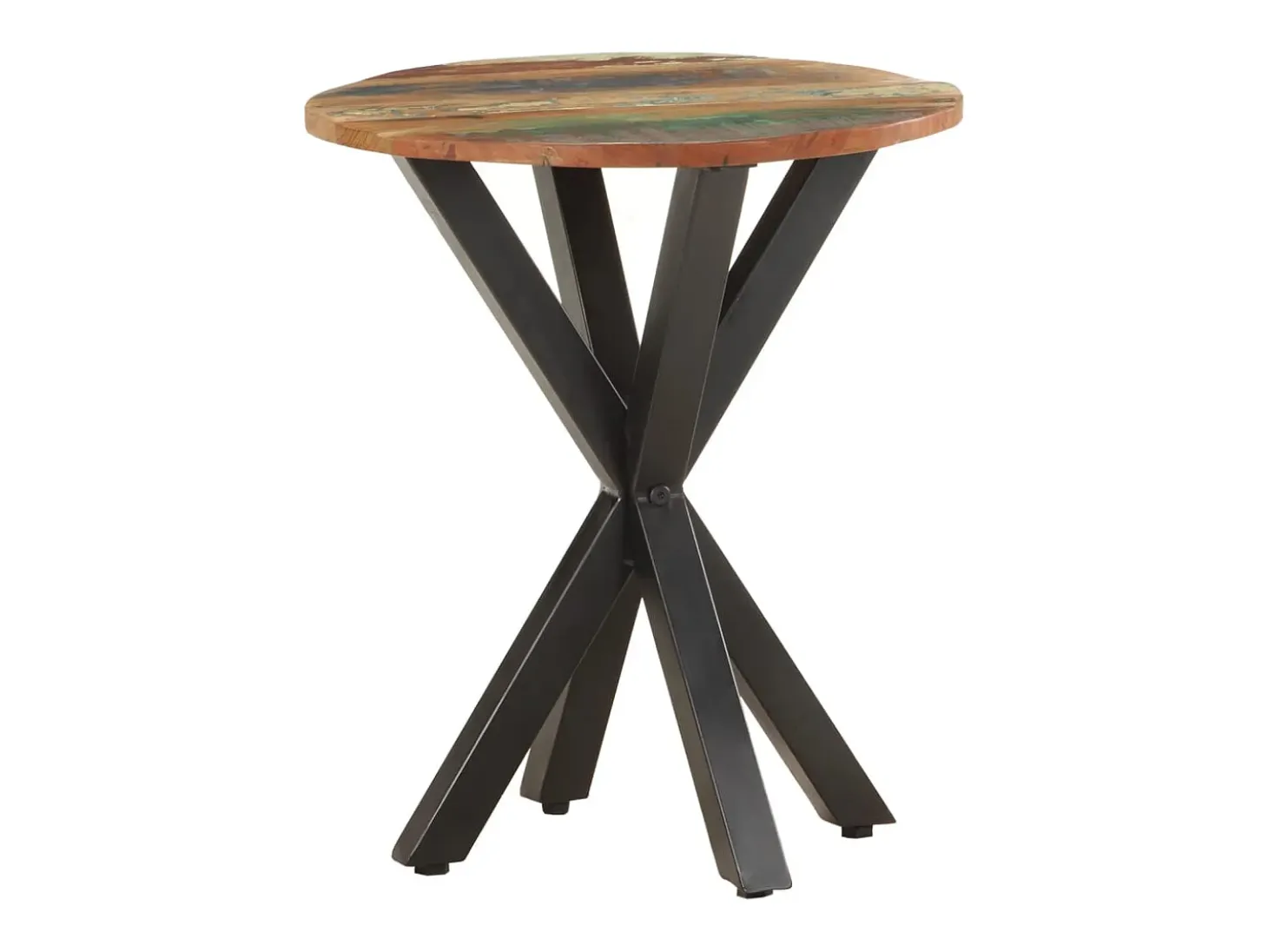 Mesa de apoio 48x48x56 cm madeira recuperada maciça