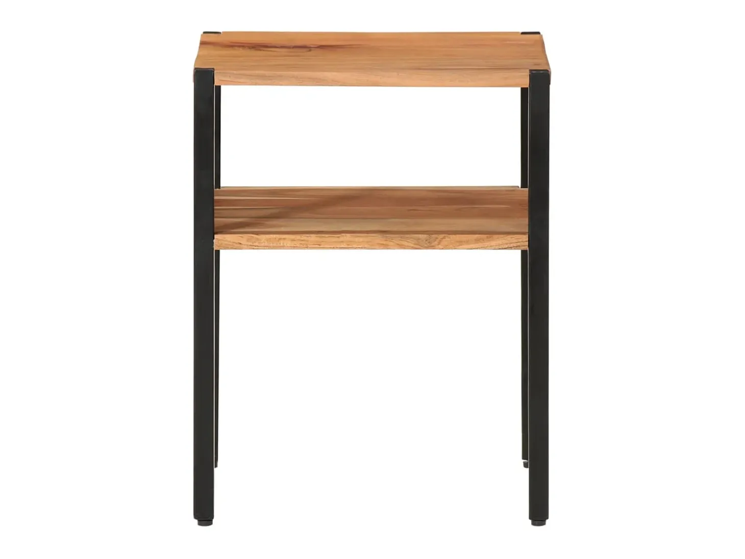 Mesa de apoio 35x35x45 cm madeira de acácia maciça e ferro