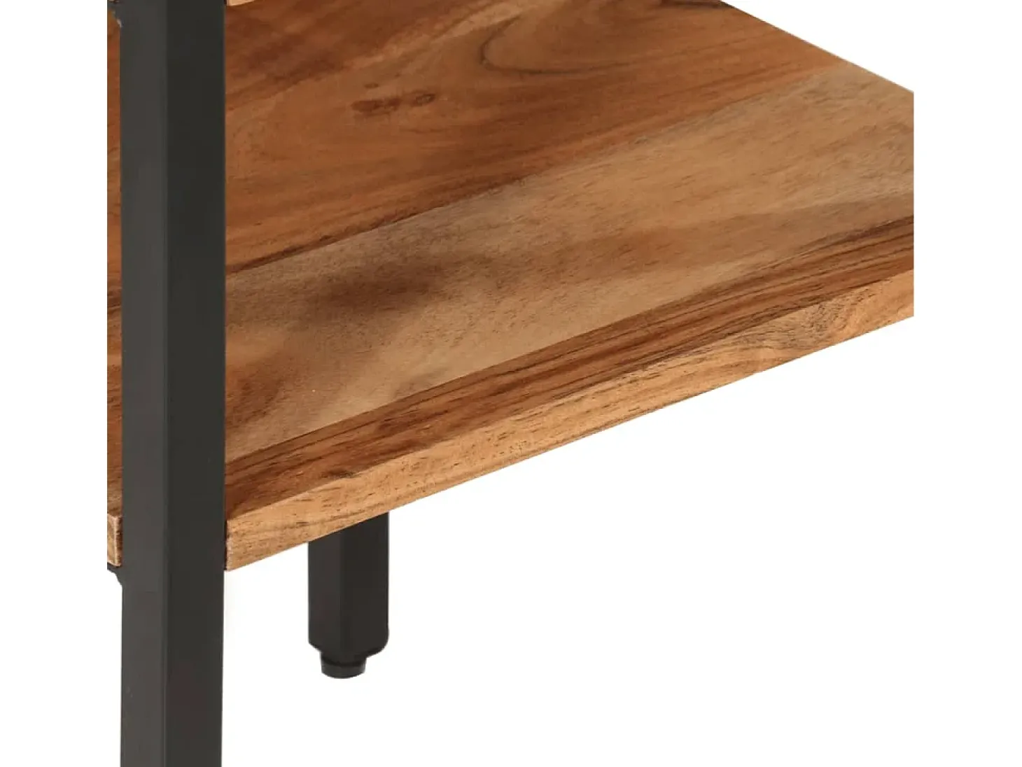 Mesa de apoio 35x35x45 cm madeira de acácia maciça e ferro PT980591
