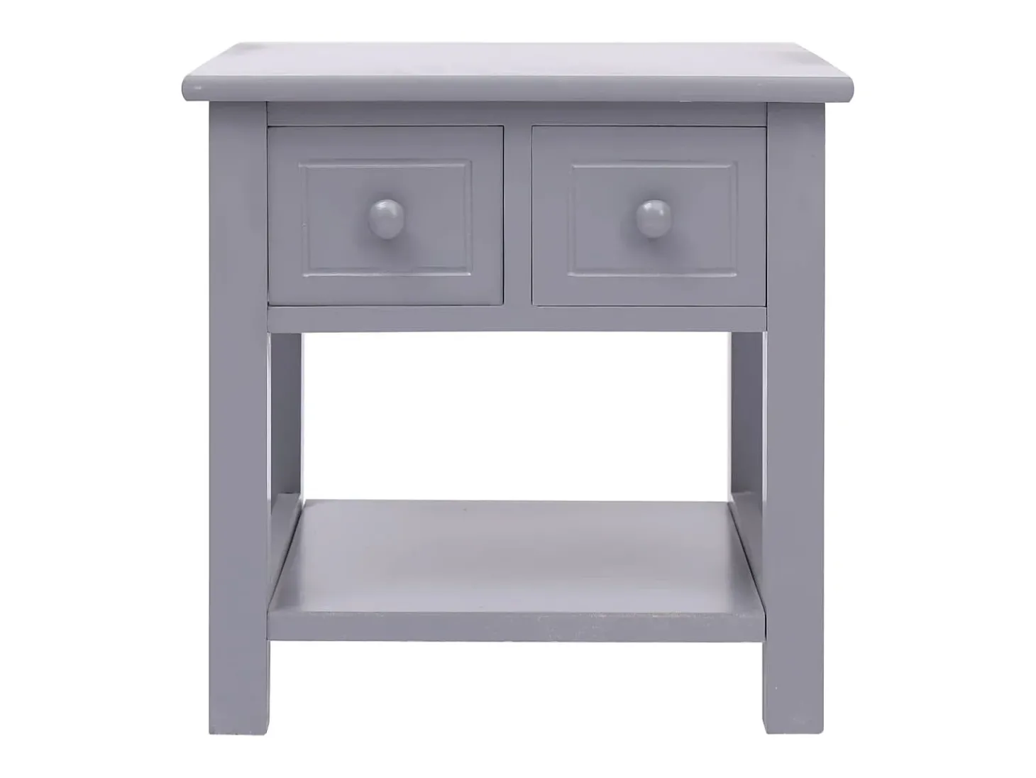 Mesa de apoio 40x40x40 cm madeira de paulownia cinzento