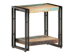 Mesa de apoio 40x30x40 cm madeira recuperada maciça